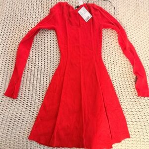 H&M Vibrant Red Casual Dress